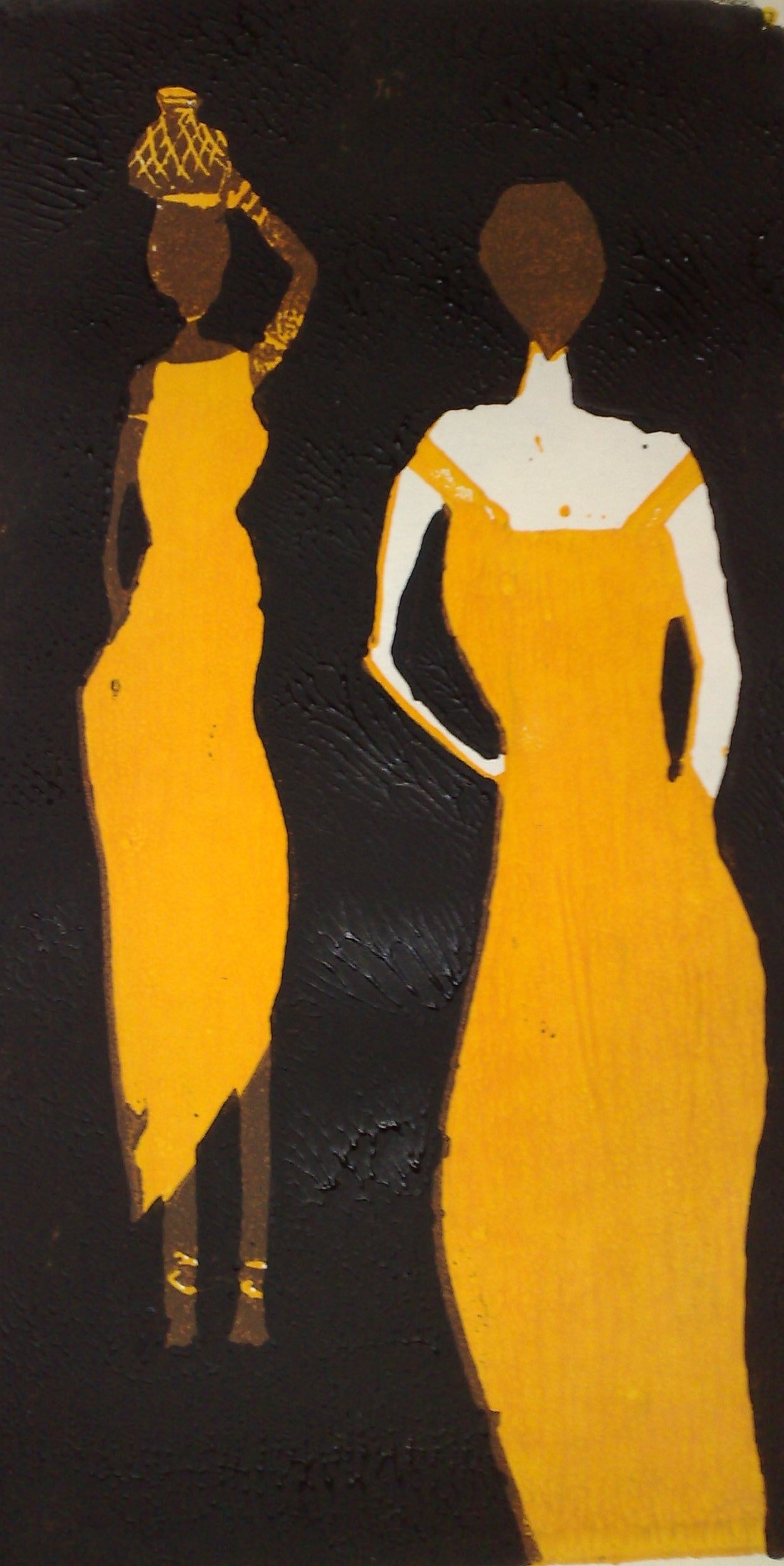 Two women yellow